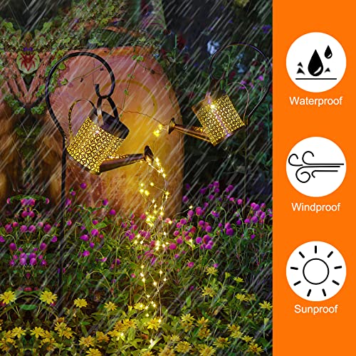 LEDEAK Solar Hanging Lantern Garden Fairylight, Metal String - Copper Coins - Like New