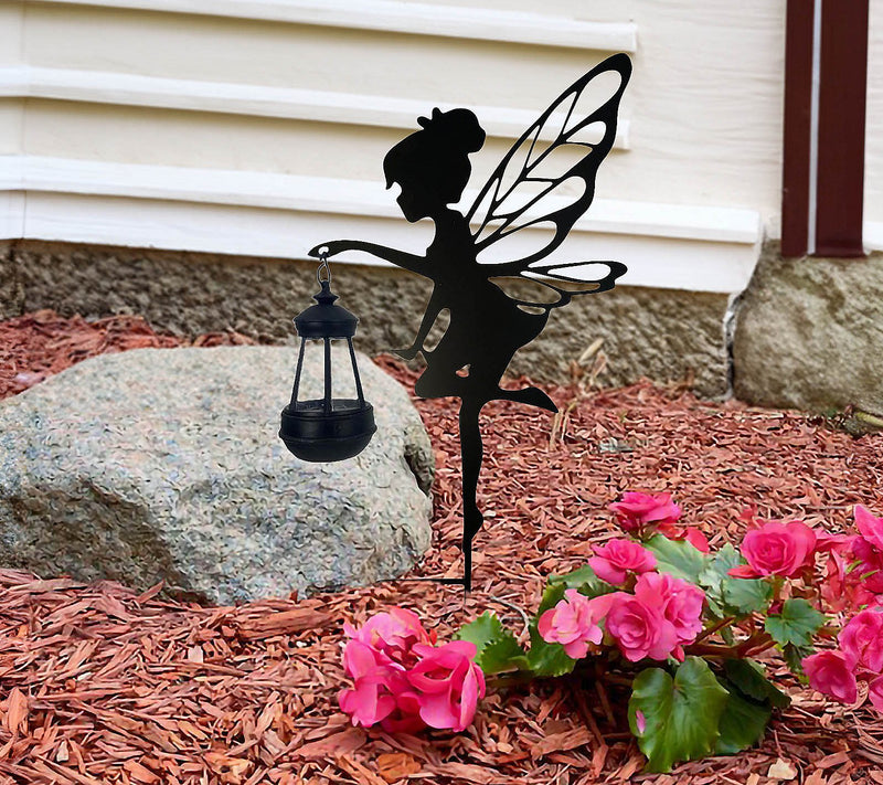 SANTA'S WORDSHOP SANTA'S WORKSHOP 20" SOLAR FAIRY STAKE - BLACK - Brand New