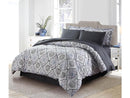 BIBB HOME 8 PC DOWN ALTERNATIVE COMFORTER SET KING - VERONA - Like New