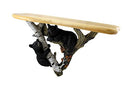 Zeckos Wall Sculpture Bears Cubs Wooden Shelf Black Forest - Brown - Brand New