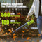 VINCHEST LEAF BLOWER CORDLESS WITH 2× 4.0AH BATTERIES AND CHARGER - GREEN - Like New