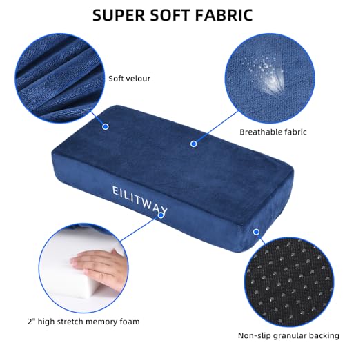 EILITWAY KNEE SCOOTER PAD COVER, WITH 2' OF HIGHLY RESILIENT MEMORY FOAM - BLUE - Brand New