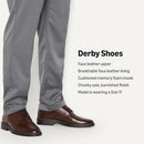 AMAZON ESSENTIALS MEN'S ROUND TOE DERBY DRESS SHOES - SIZE MEN 8.5 - DARK BROWN - Brand New