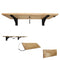 SAFERACKS HEAVY DUTY WALL MOUNTED FOLDING TABLE | FOLDS FLAT - NATURAL, BLACK - Like New