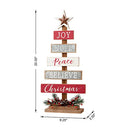 Glitzhome 20" Wooden Christmas Tree Table Decor Farmhouse Xmas Tree B08GFP4YFC - Brand New