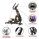 SUNNY HEALTH FITNESS ELLIPTICAL MACHINE W/BUILT-IN PULSE SENSOR SF-E3862 - BLACK - Like New