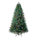 EVERGREEN CLASSICS 7.5 FT PRE-LIT HOLIDAY SYMPHONY SPRUCE, MULTI-COLOR - GREEN - Like New