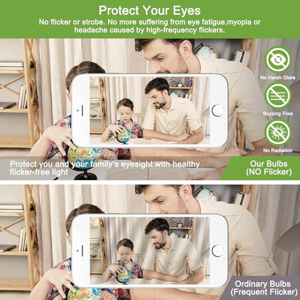 VOLXON DIMMABLE E26 EDISON BULBS 60 WATT LED EQUIVALENT (4 PCS) 4 COUNT - SILVER - Like New