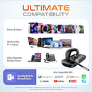 Delton Headset for Computer with Charging Case Bluetooth Headset Mic - Black - Like New