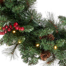 National Tree Company 24in Pre-Lit Crestwood Spruce Christmas Wreath - Green - Brand New
