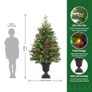 Alupssuc 3ft Prelit Artificial Christmas Tree, Set of 2, LED Lights, 3 FT - Brand New