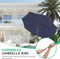 JEAREY 9FT OUTDOOR PATIO UMBRELLA - NAVY - Like New