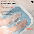 Sharper Image SpaHaven Zen Heating Foot Bath Splash Guard Control White - Like New