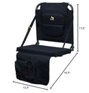 GCI Outdoor BleacherBack Lumbar Stadium Seat with Padded Backrest 10610 - Black - Like New