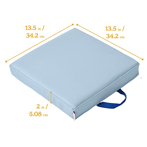 ECR4KIDS SOFTZONE FLOOR CUSHIONS SQUARE FLEXIBLE SEATING 6-PIECE POWDER BLUE - Like New