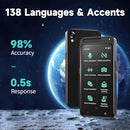 AI Language Translator Device, Voice Recorder Real-Time Translation A60 - Black - Like New