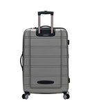 ROCKLAND MELBOURNE HARDSIDE EXPANDABLE LUGGAGE WHEELS 3-PIECE SET, SILVER - Brand New