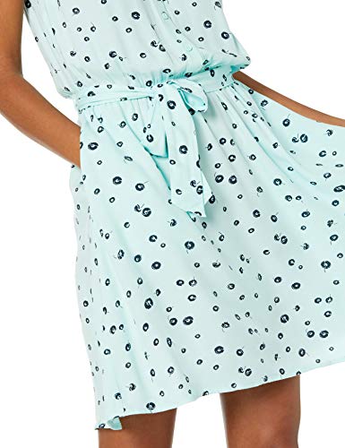 Amazon Essentials Women's Sleeveless Relaxed-Fit Woven (XS) Aqua Blue Poppy - Brand New