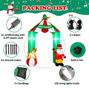 Meland Christmas Inflatable Archway Decorations with Santa Claus & Reindeer6 - Like New