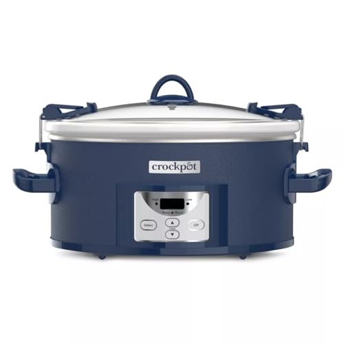 CROCK-POT 7QT SLOW COOKER LOCKING LID DISHWASHER-SAFE PARTS - POSEIDON BLUE - Like New