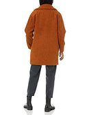 DAILY RITUAL AMAZON ESSENTIALS WOMEN'S TEDDY COAT OVERSIZED-FIT M CARAMEL - Brand New
