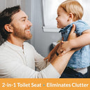 Little2Big Toilet Seat Built-In Toddler Potty Training Seat Slow Close ELONGATED - Brand New