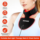 VICONOR RED LIGHT NECK AND CHEST DEVICE 660NM & 850NM LIGHT THERAPY - BLACK - Like New