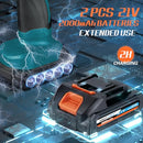 PROTMEX CORDLESS CAR BUFFER POLISHER W/ 2X2000MAH 21V BATTERIES, 21V - BLUE - Like New