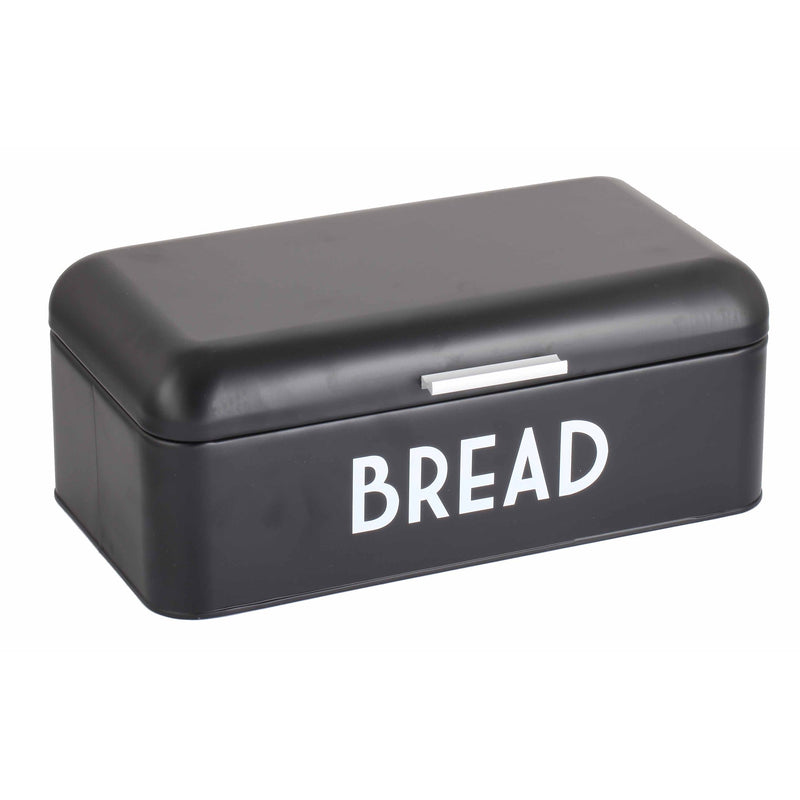 HOME BASICS - STAINLESS STEEL BREAD BOX FOR KITCHEN COUNTERTOP, LARGE - BLACK Like New