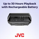 JVC ROVER PORTABLE INDOOR/OUTDOOR BLUETOOTH SPEAKER 30 WATTS - BLACK - Like New