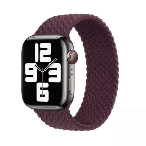 APPLE WATCH BRAIDED SOLO LOOP 45MM - SIZE 12 - DARK CHERRY - Brand New