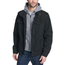LEVI'S MEN'S WASHED COTTON HOODED MILITARY JACKET MEN 2XL BLACK - Brand New