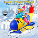 ALLLVOCLES SNOW TUBE 64" SUPER LARGE INFLATABLE SPACESHIP SLED - YELLOW/BLUE - Like New