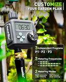RAINPOINT SPRINKLER TIMER WITH 3 INDEPENDENT PROGRAMS HOSE TIMER IT517P - Green - Like New