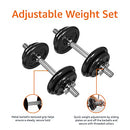 Amazon Basics Adjustable Dumbbell Hand Weight Set with Storage Case 38 lbs BLACK - Brand New