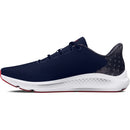 UNDER ARMOUR MEN'S CHARGED PURSUIT 3 BIG LOGO FREEDOM SHOES, SIZE:12 - NAVY/ RED - Like New