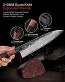 KANNGOU 8.27 JAPANESE CHEF KNIFE RAZOR SHARP AUS-8 STEEL GYUTO - BLACK - Like New