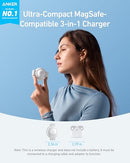 Anker MagSafe Compatible MagGo UFO 3-in-1 Charger, iPhone 17 Wireless - Like New