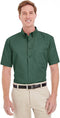M582 Harriton Men's Short-Sleeve Twill Shirt Teflon New