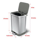Glad Stainless Steel Step Trash Can with Clorox Odor Protection - New - Brand New