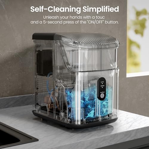 Kismile Nugget Ice Makers Countertop,Portable Ice Maker Machine with Crushed Ice - Like New