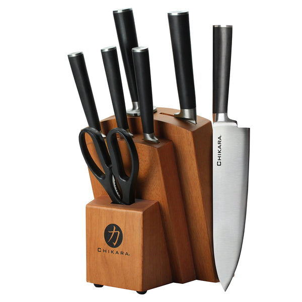 GINSU CHIKARA SERIES STEAK-KNIFE-SETS 8" Chef’s knife, 7" - Scratch & Dent