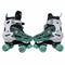 ROLLER DERBY PRODIGY KIDS' QUAD SKATES WHITE/GREEN 3-6 - - Scratch & Dent