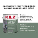 KILZ Porch & Patio Latex Floor Paint, Slate Gray, 1 Gallon B01MQCGX1T - Brand New