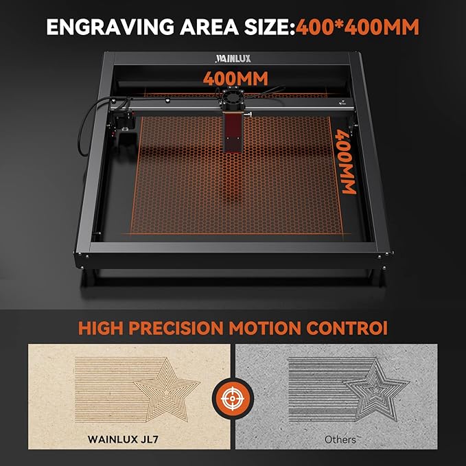 WAINLUX LASER ENGRAVING 60 W WAINLUX JL7 CNC LASER CUTTER 10 W COPRESSED - BLACK - Like New