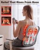 JZBRAIN SHIATSU BACK MASSAGER WITH HEAT UP AND DOWN ROLLING - BLACK/GRAY - Like New