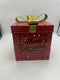 MERRY CHRISTMAS GIFT BOX WITH LID - RED - Like New