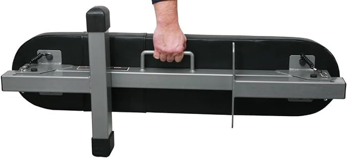 POWERBLOCK Travel Bench Workout Bench Folds Up for Easy Storage PBTB - Silver - Like New