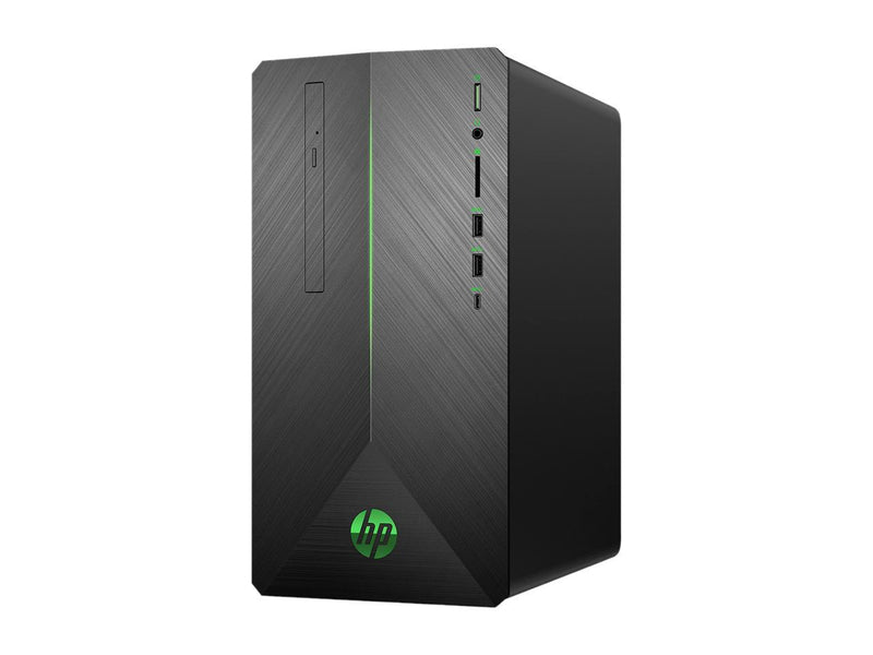 HP PAVILION 690-0020 DESKTOP AMD RYZEN 5 2400G 8GB 1TB HDD RADEON RX 580 - BLACK - Like New