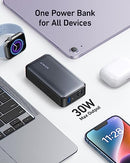 ANKER POWER BANK PORTABLE CHARGER WIRED PD 30W, 10,000MAH, A1256 - PURPLE - Like New